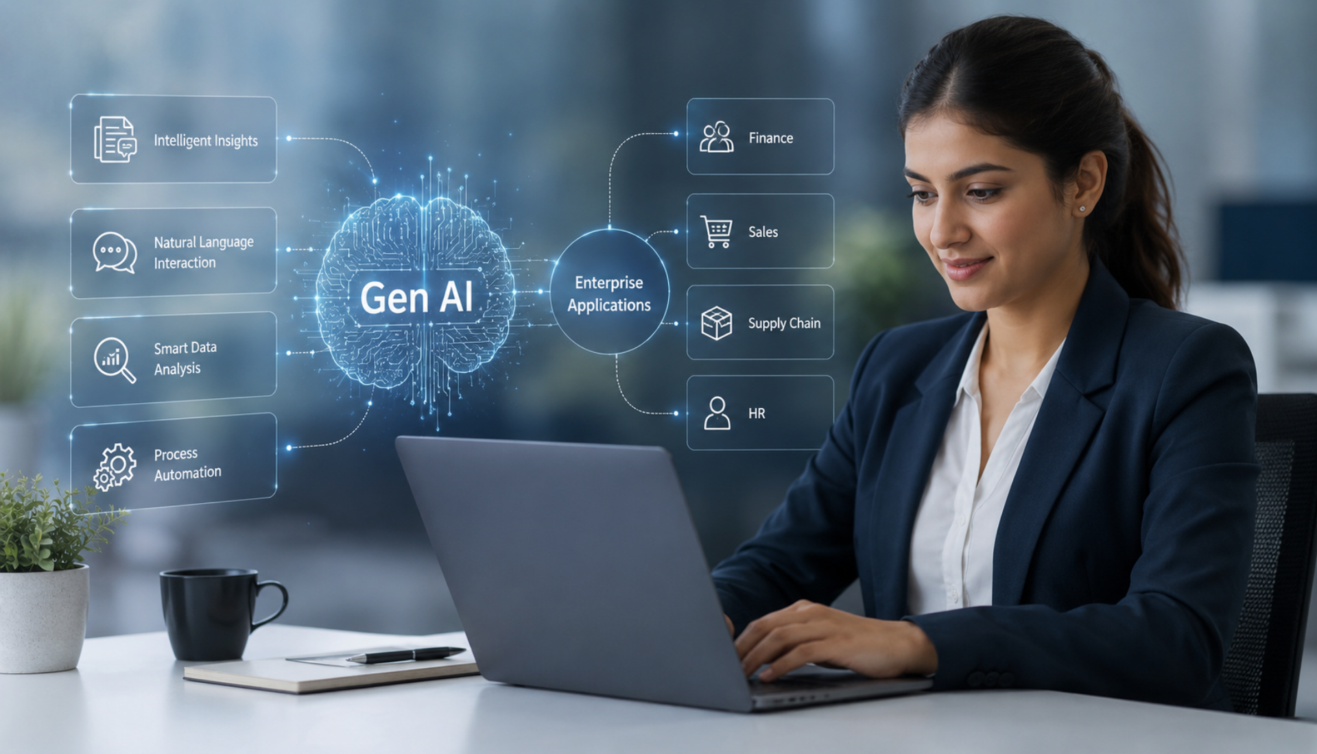 Generative AI for SAP training course covering Joule, intelligent insights and enterprise AI automation