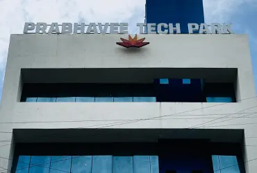 Main building exterior of Dimension SAP Training institute located at Prabhavee Tech Park, Baner, Pune