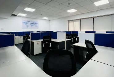 Open plan workspace and computer labs for students at Dimension SAP Training.